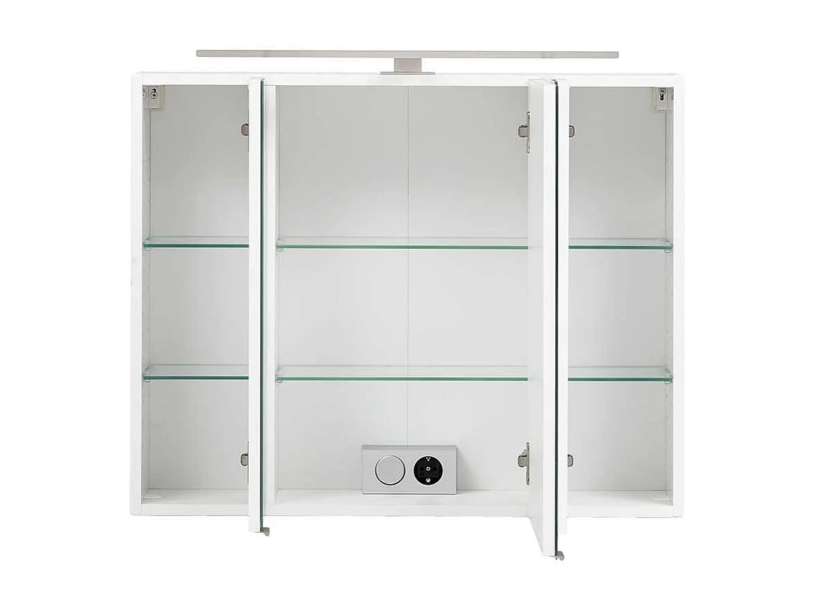 Bad Spiegelschrank in Weiß 80 cm breit