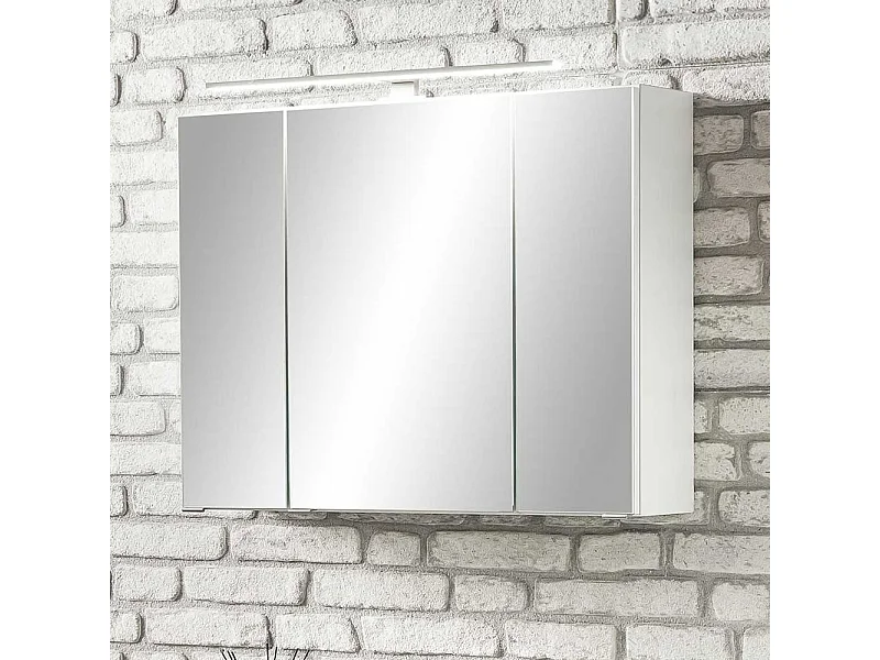 Bad Spiegelschrank in Weiß 80 cm breit