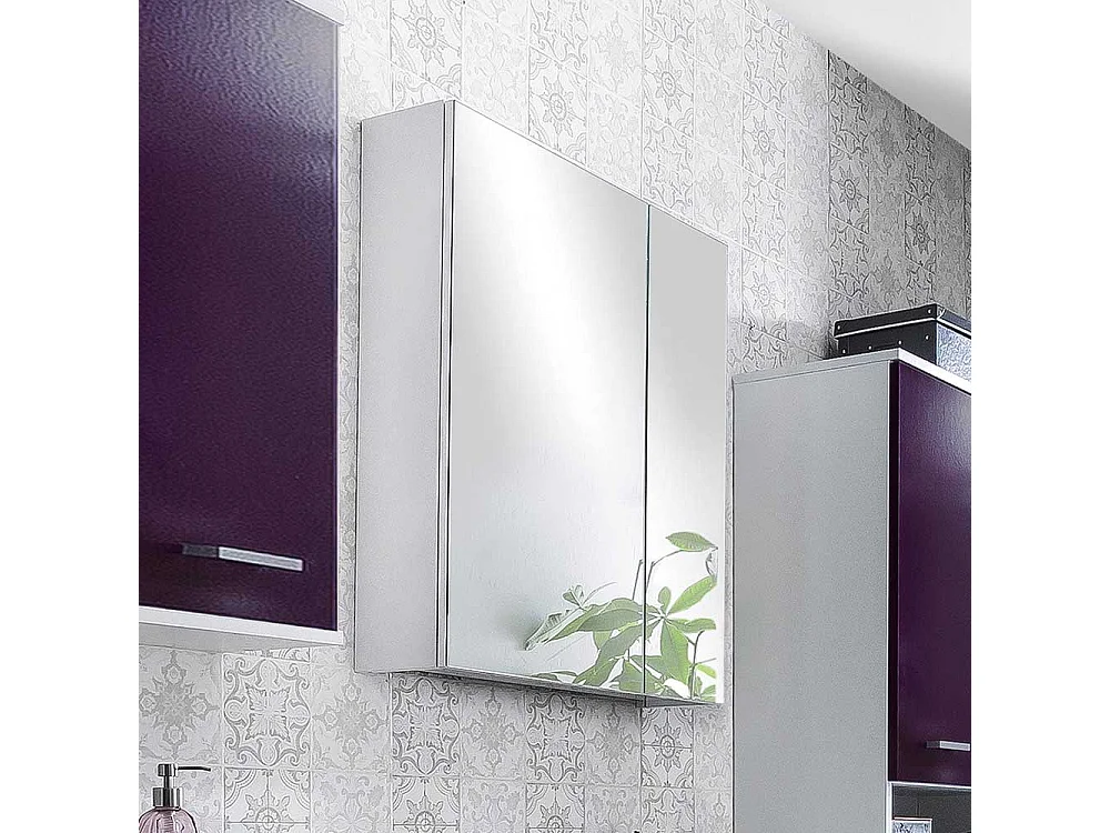 Badezimmer Spiegelschrank in Weiß 60 cm breit