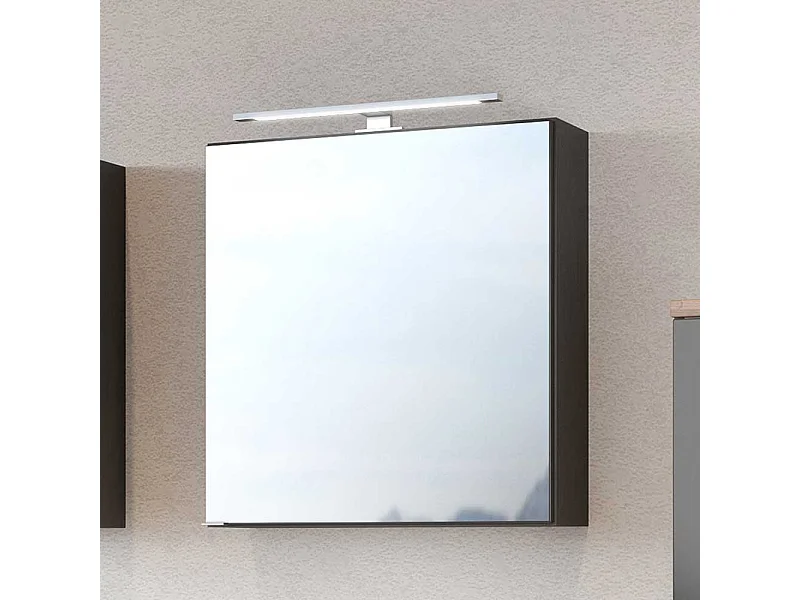 Badspiegelschrank in dunkel Grau 60 cm breit