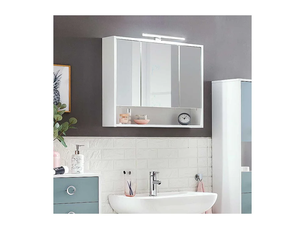 Badezimmerspiegelschrank in Wei� 70 cm breit