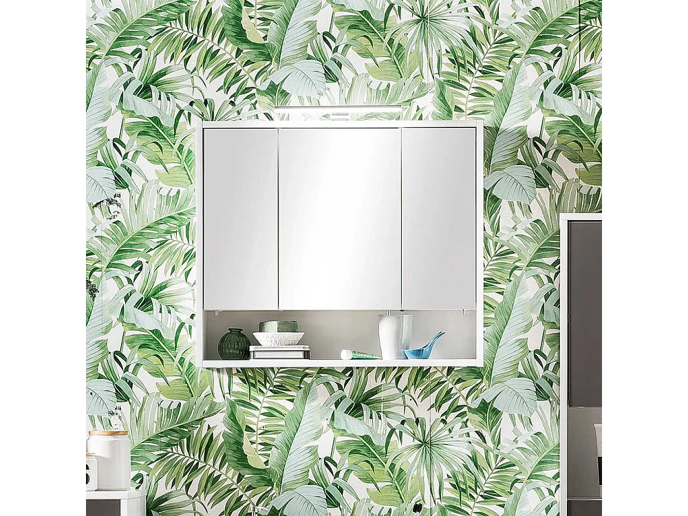 Badezimmerspiegelschrank in Weiß 70 cm breit