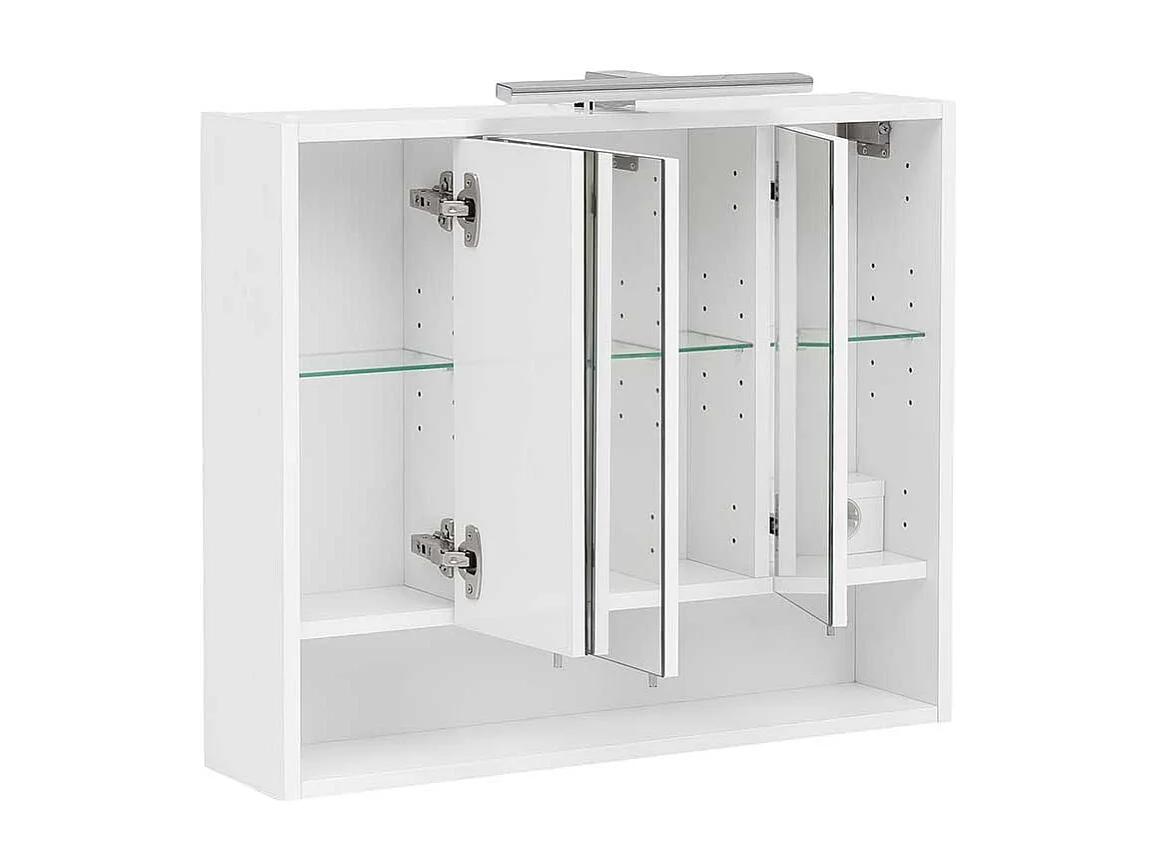 Badezimmerspiegelschrank in Weiß 70 cm breit