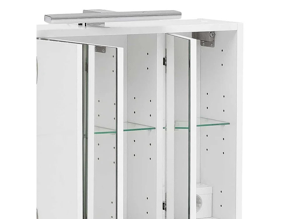 Badezimmerspiegelschrank in Weiß 70 cm breit