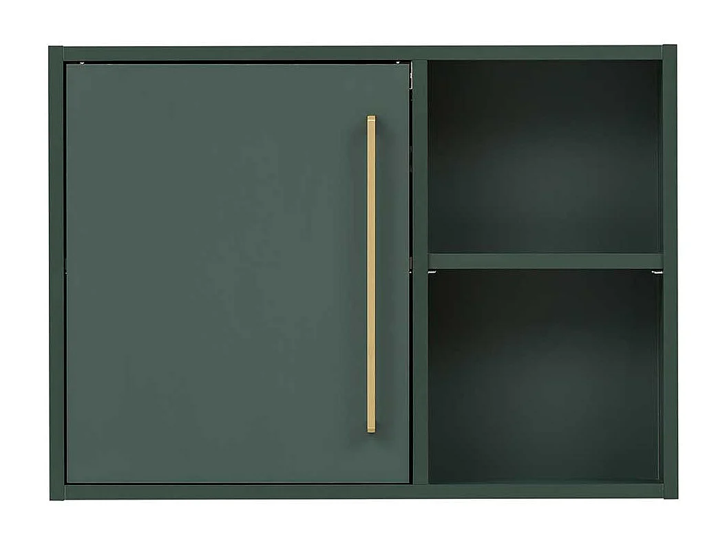 Badezimmerschrank hängend in Dunkelgrün Goldfarben