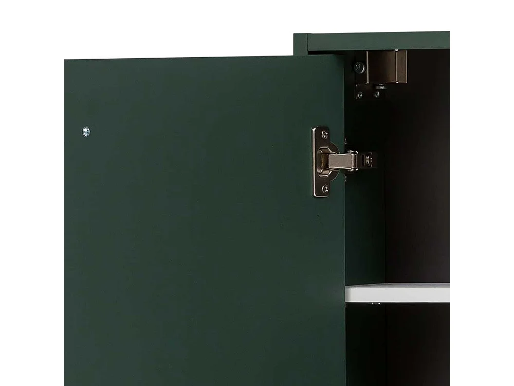 Badezimmerschrank hängend in Dunkelgrün Goldfarben