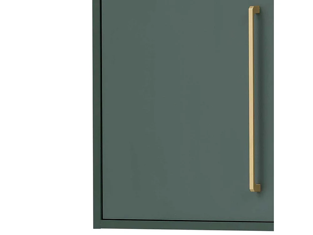 Badezimmerschrank hängend in Dunkelgrün Goldfarben