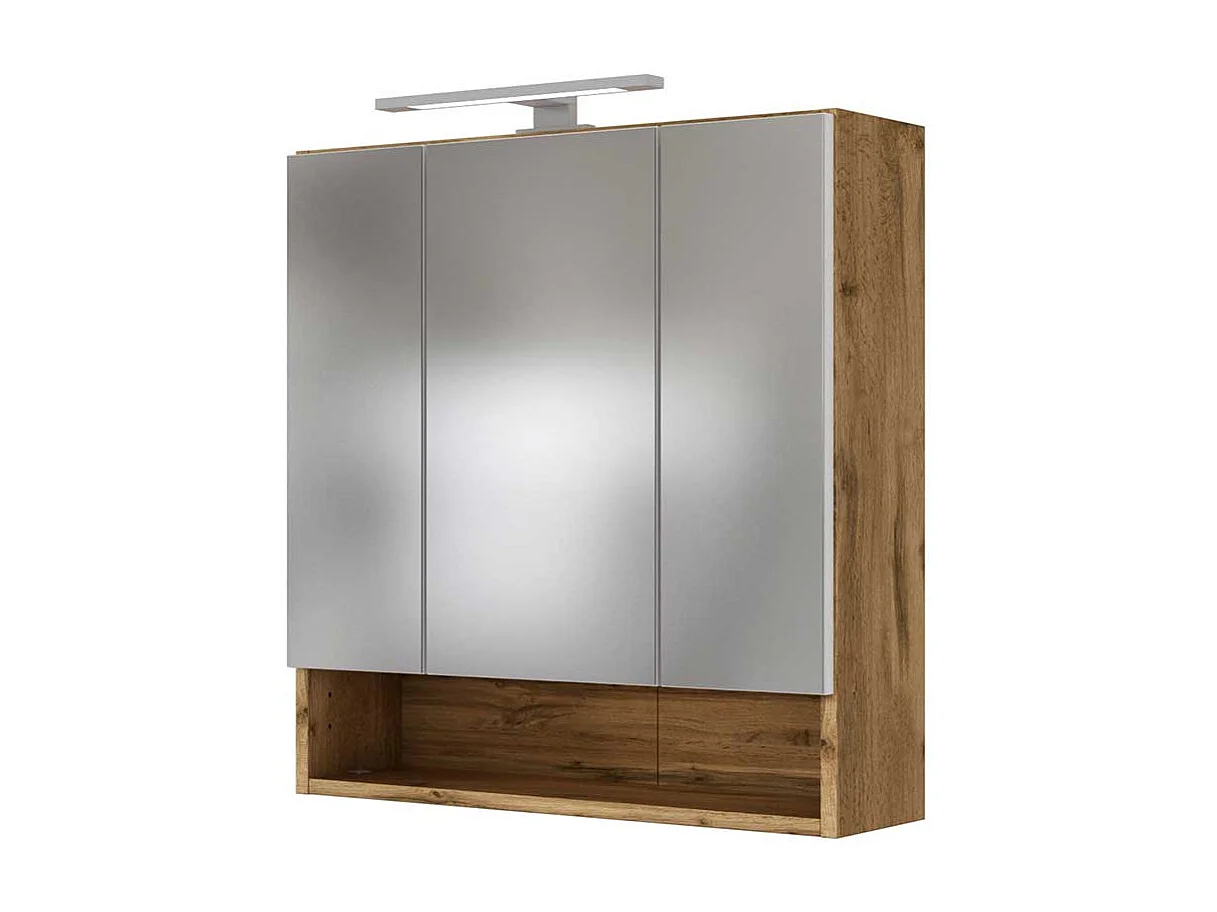 Badspiegelschrank in Wildeichefarben 3-türig