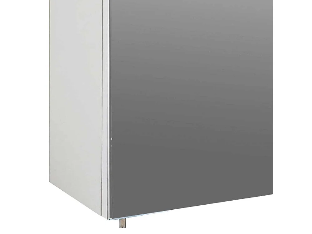 Weißer Badezimmer Spiegelschrank mit LED Beleuchtung 73 cm hoch