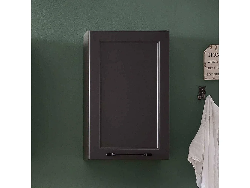 Hängeschrank Badezimmerschrank in Dunkelgrau mit Drehtür