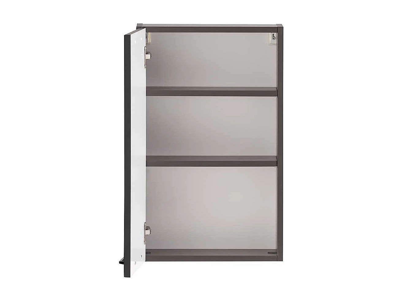 Hängeschrank Badezimmerschrank in Dunkelgrau mit Drehtür