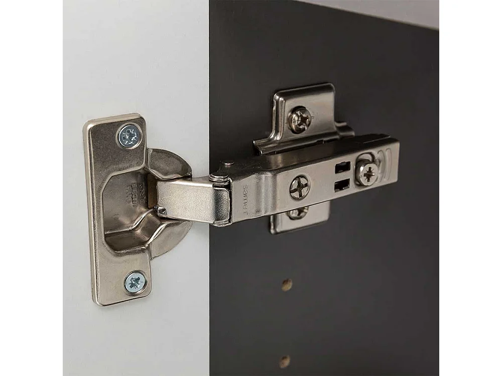 Hängeschrank Badezimmerschrank in Dunkelgrau mit Drehtür