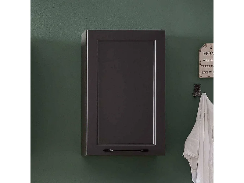 Hängeschrank Badezimmerschrank in Dunkelgrau mit Drehtür