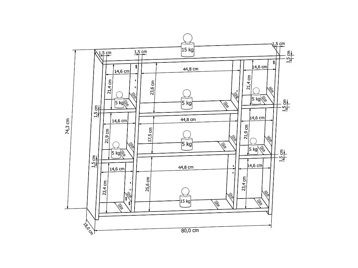 Spiegel Badschrank 80 cm breit 3-t�rig