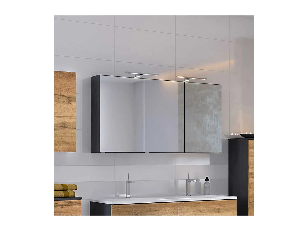 Badezimmer Spiegelschrank in Anthrazit 120 cm breit