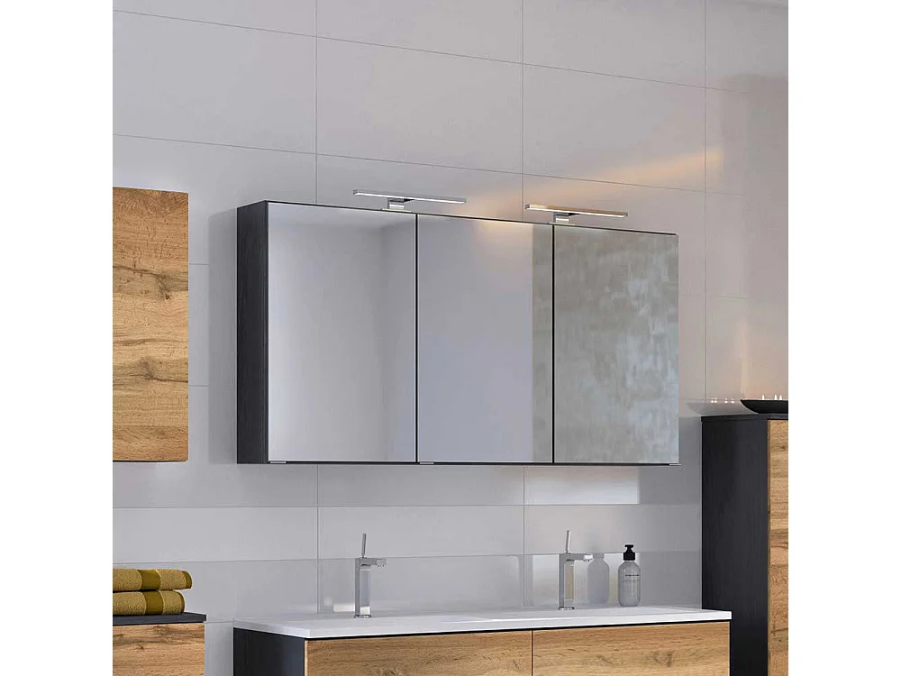 Badezimmer Spiegelschrank in Anthrazit 120 cm breit