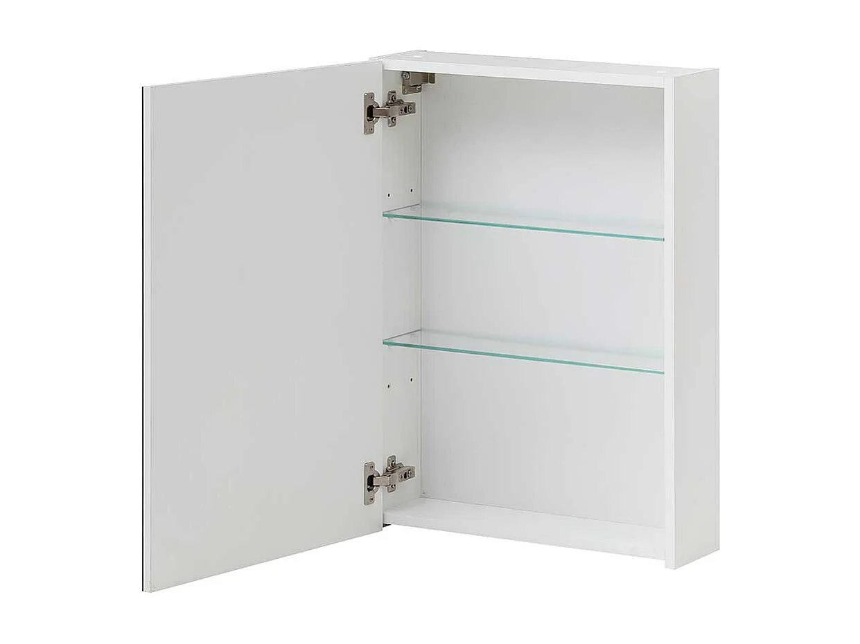 Badspiegelschrank in Weiß und Grau 50 cm breit