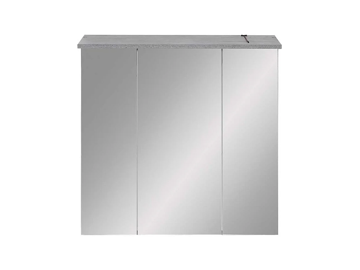 Badezimmer Spiegelschrank in hell Grau LED Beleuchtung