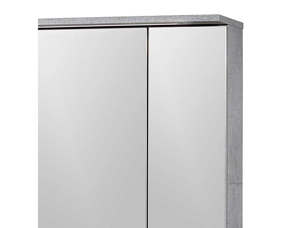 Badezimmer Spiegelschrank in hell Grau LED Beleuchtung