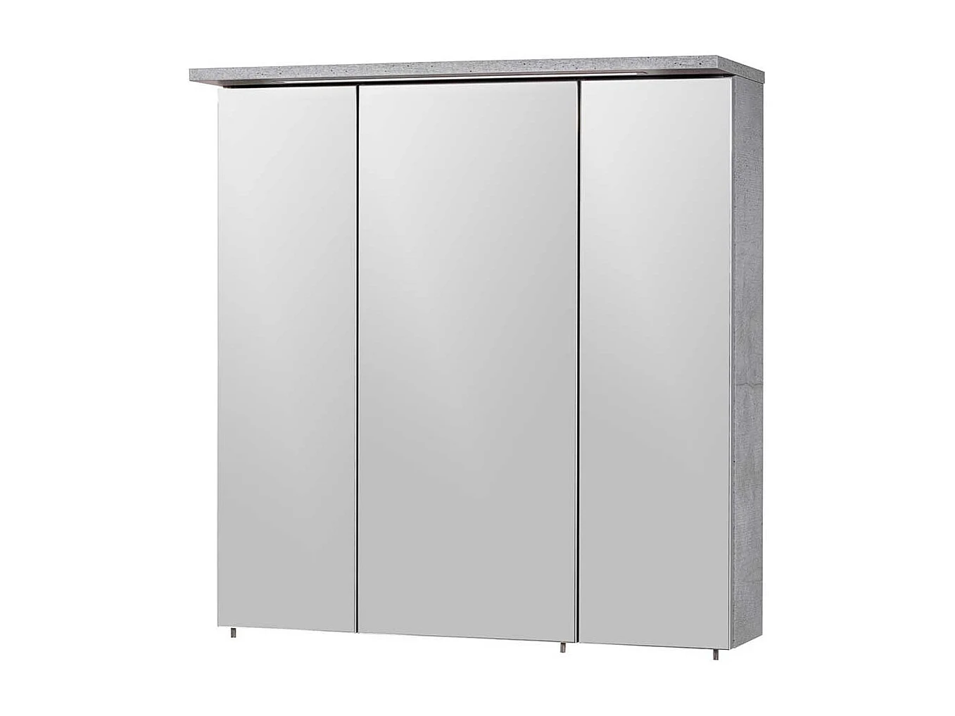 Badezimmer Spiegelschrank in hell Grau LED Beleuchtung