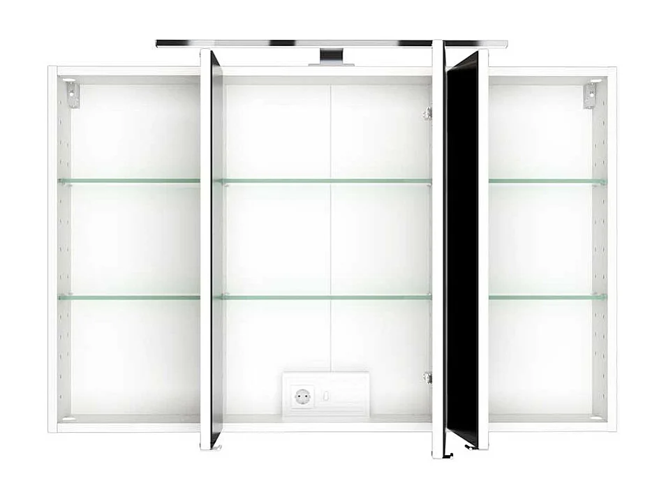 Badezimmer Spiegelschrank in Weiß LED Beleuchtung