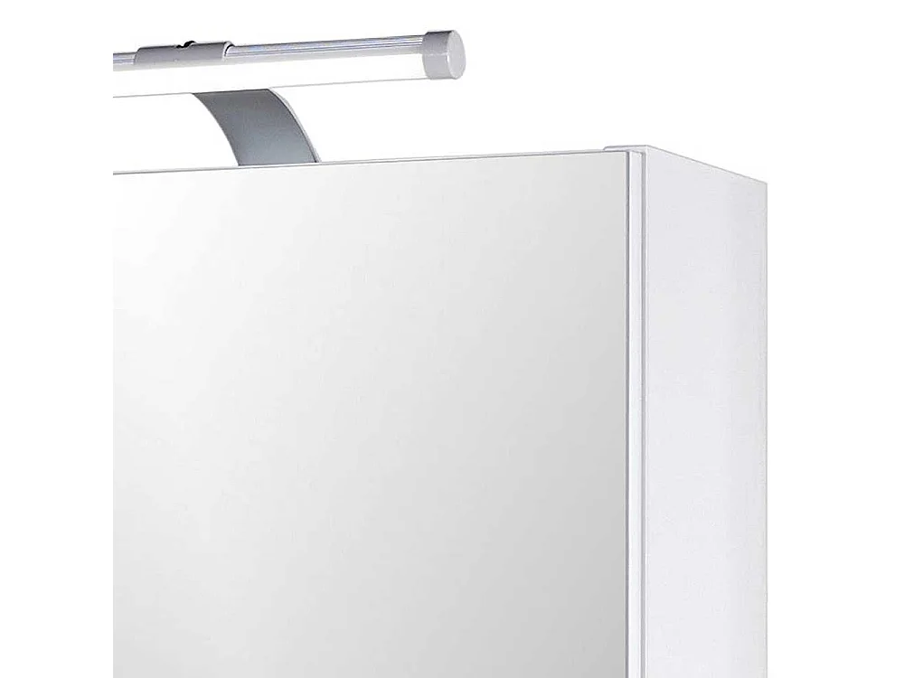 Spiegelschrank 2türig in Weiß LED Beleuchtung