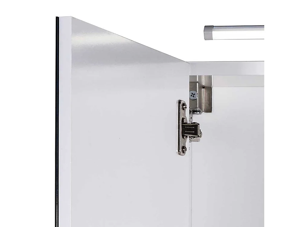 Spiegelschrank 2türig in Weiß LED Beleuchtung