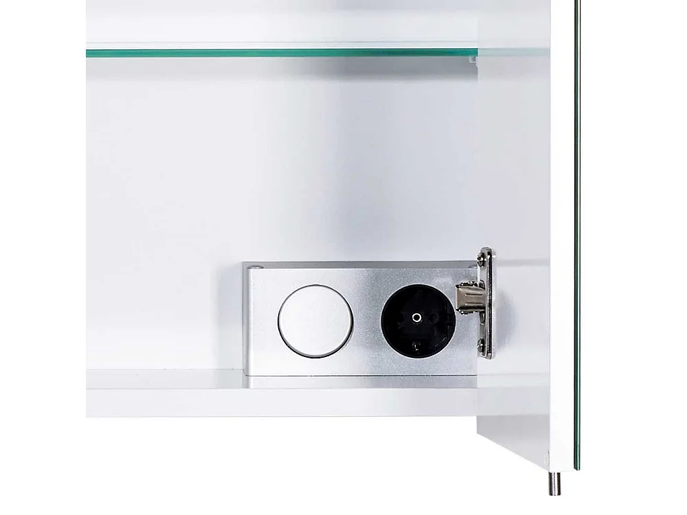 Spiegelschrank 2türig in Weiß LED Beleuchtung