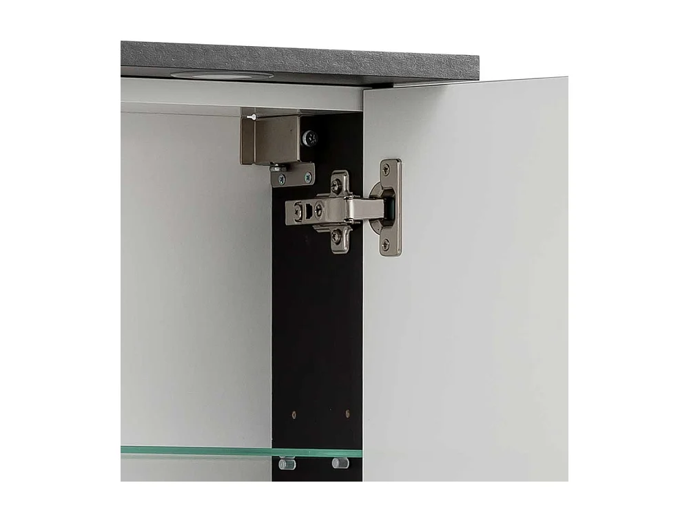 Spiegelschrank mit LED in Schwarz Made in Germany