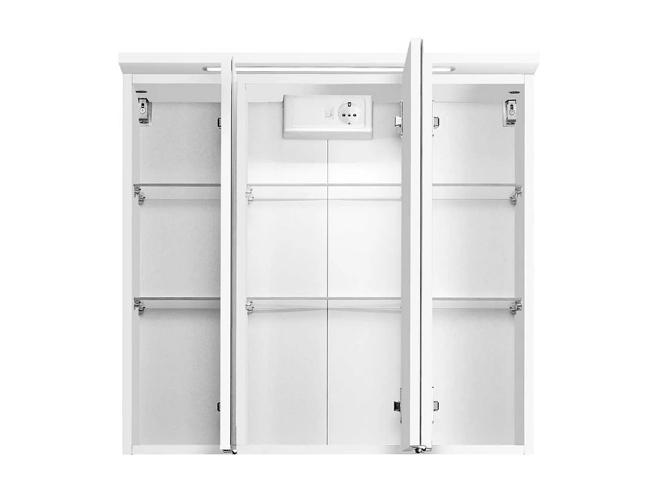 Badezimmer Spiegelschrank schlicht mit LED Beleuchtung 70 cm breit