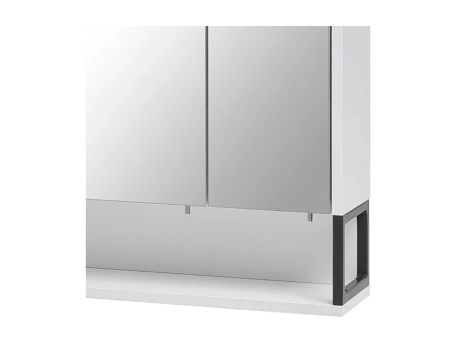 Badspiegelschrank in Weiß und Anthrazit 70 cm breit