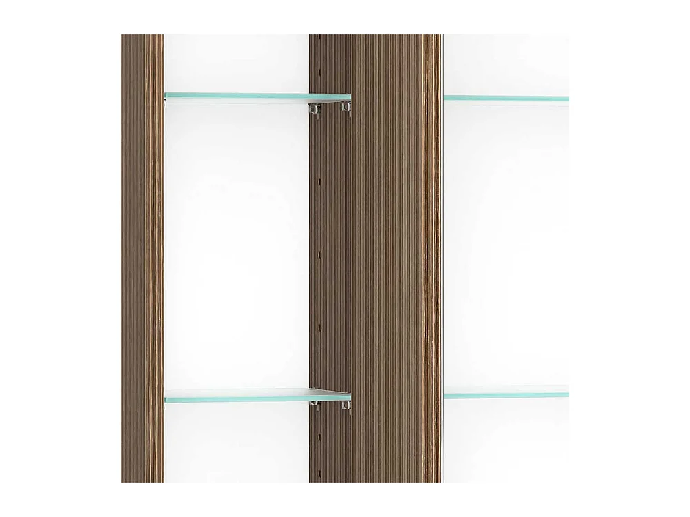 Badezimmerschrank Spiegelschrank Bad mit LED Beleuchtung in Eiche dunkel