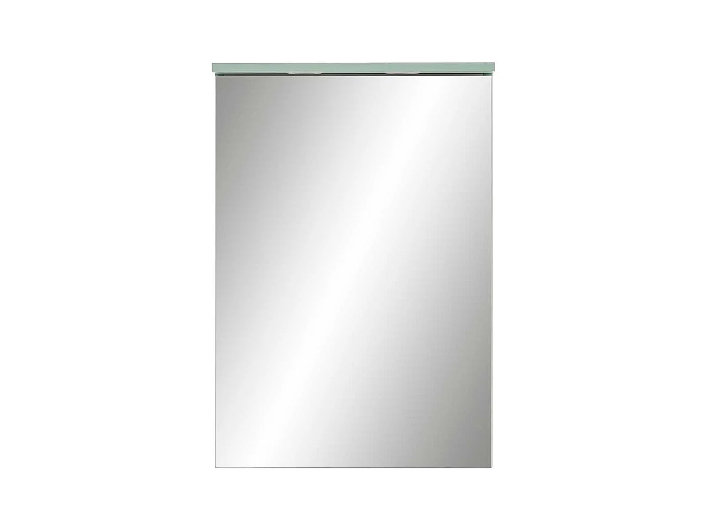 Badezimmer Spiegelschrank in Mintgrün und Goldfarben LED Beleuchtung