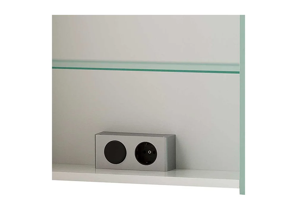 Badezimmer Spiegelschrank in Mintgrün und Goldfarben LED Beleuchtung