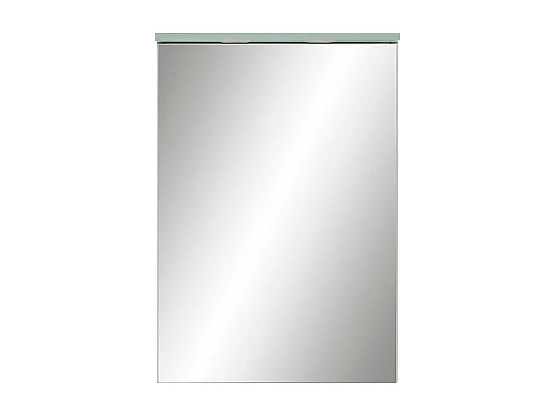 Badezimmer Spiegelschrank in Mintgrün und Goldfarben LED Beleuchtung