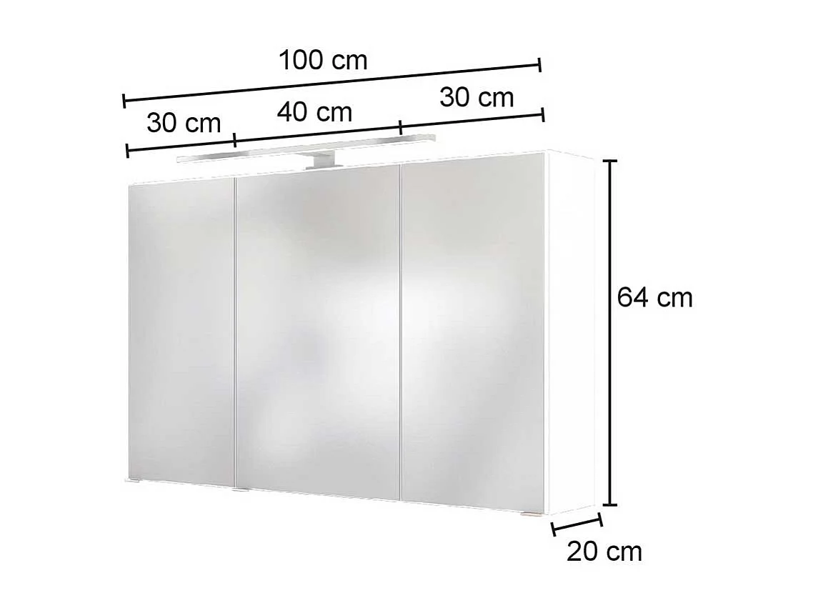 Badspiegelschrank in Wildeichefarben Made in Germany