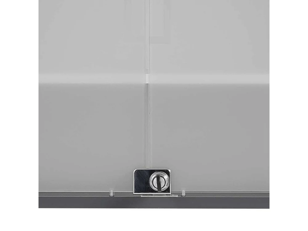 Hängeschrank für Medizin in Anthrazit Glastüren