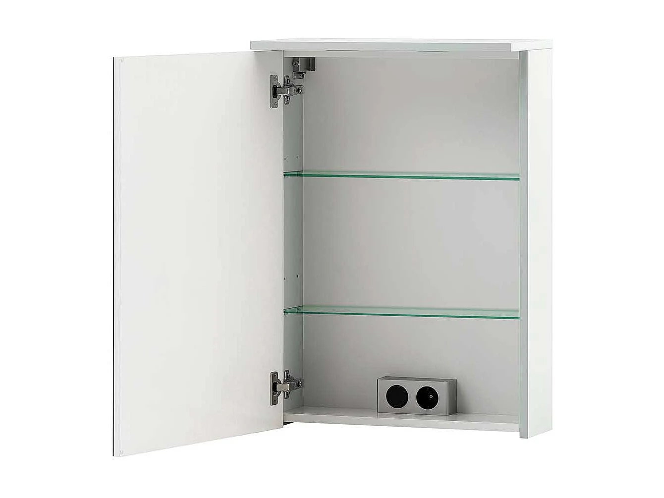 Badezimmerspiegelschrank mit LED Beleuchtung Steckdose