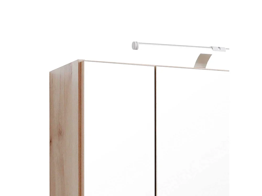 Bad Spiegelschrank in Buche LED Aufbauleuchte