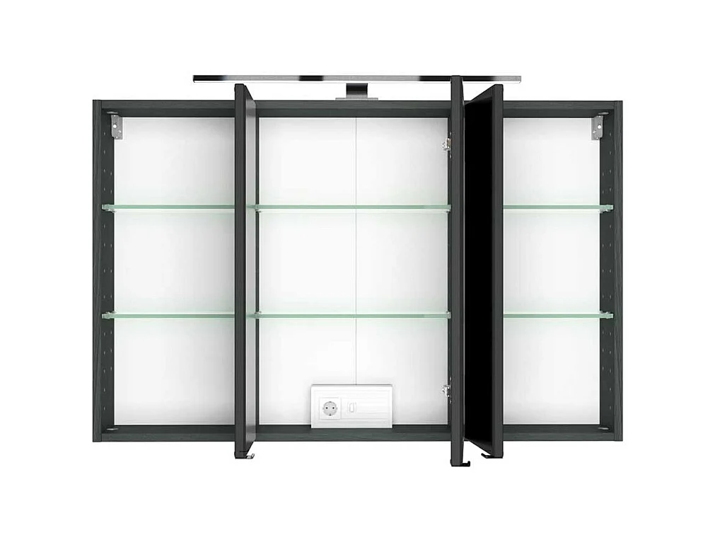 Bad Spiegelschrank in Anthrazit 3-türig
