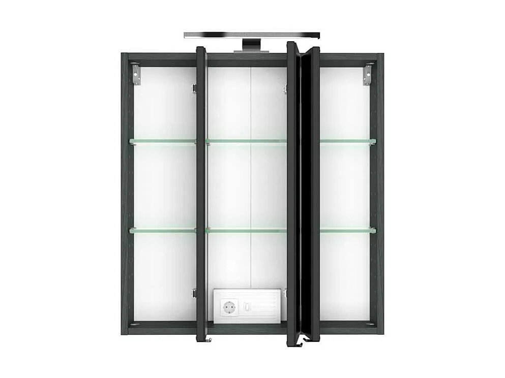 Bad Spiegelschrank in Anthrazit 3-türig