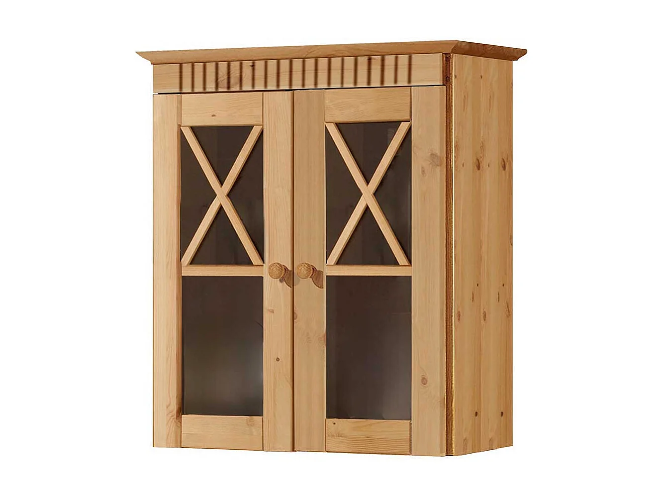 Hängeschrank Wandschrank mit Glastüren im Landhausstil