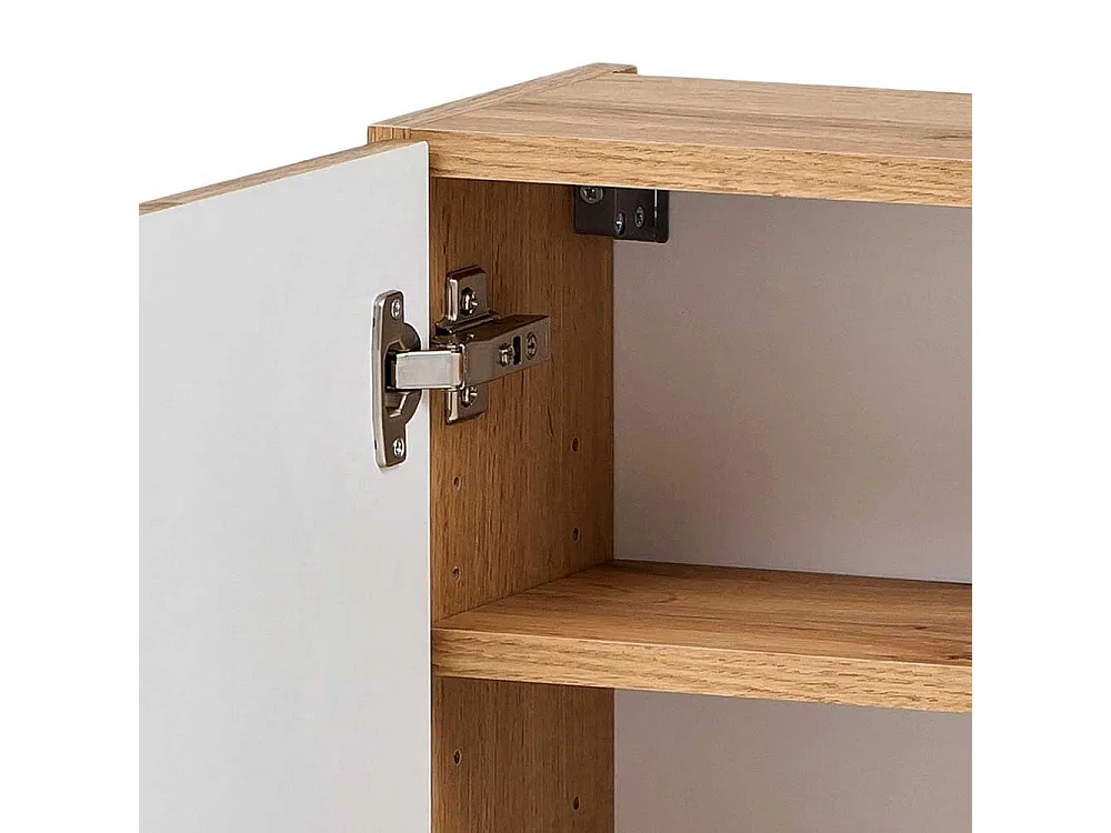 Bad Oberschrank Landhaus in Wildeichefarben eine Tür