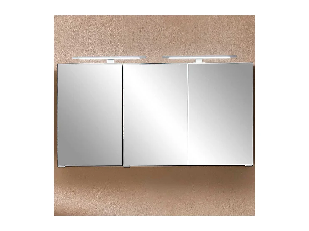 120 cm Spiegelschrank mit drei Türen Korpus in Dunkelgrau