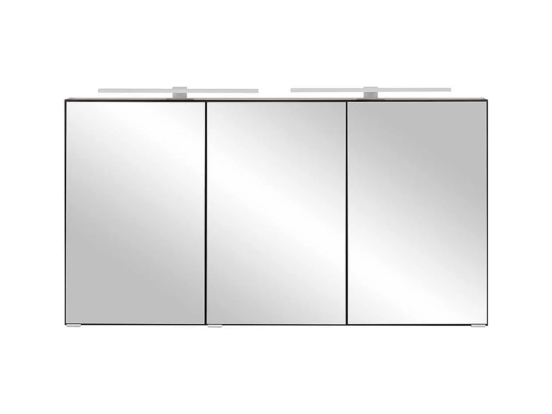120 cm Spiegelschrank mit drei Türen Korpus in Dunkelgrau