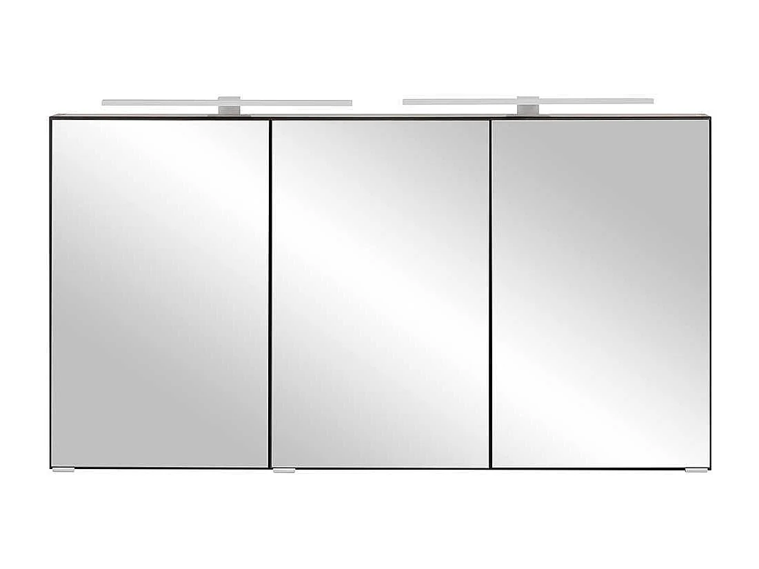120 cm Spiegelschrank mit drei Türen Korpus in Dunkelgrau