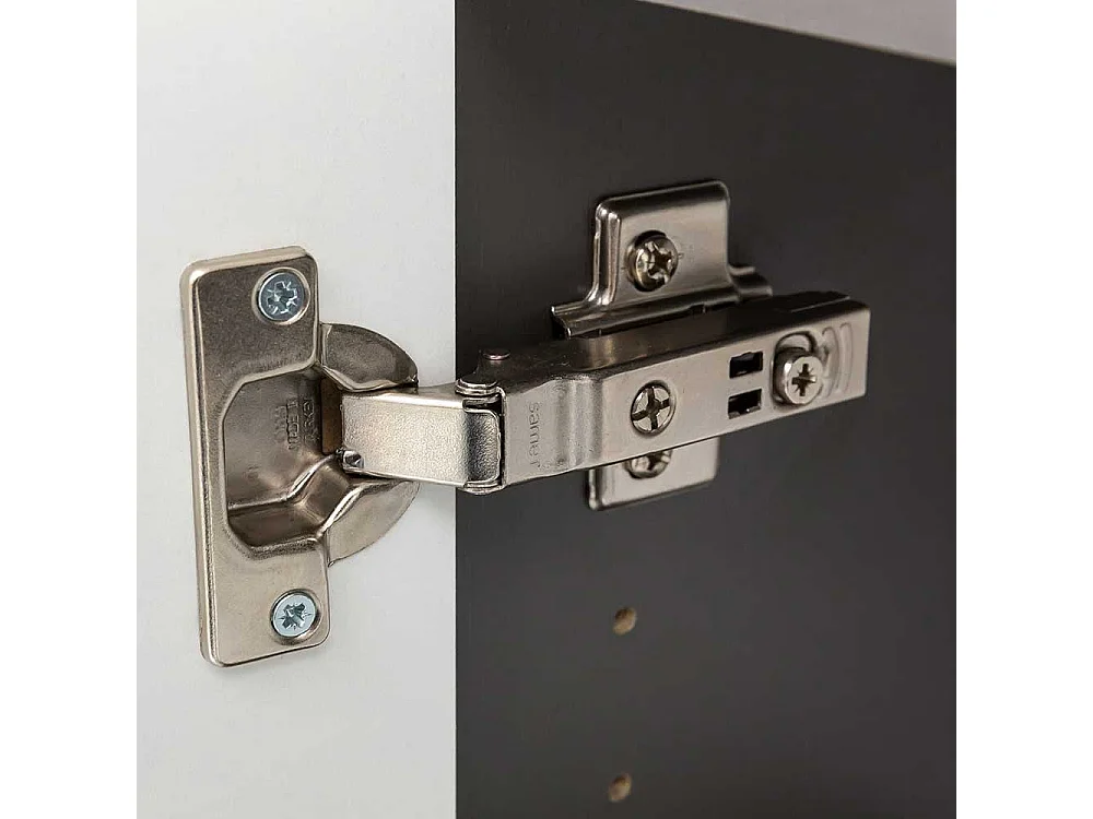 120 cm Spiegelschrank mit drei Türen Korpus in Dunkelgrau