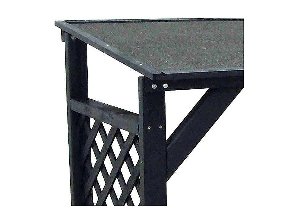 Bûcher treillis en bois Black edition Avec extension