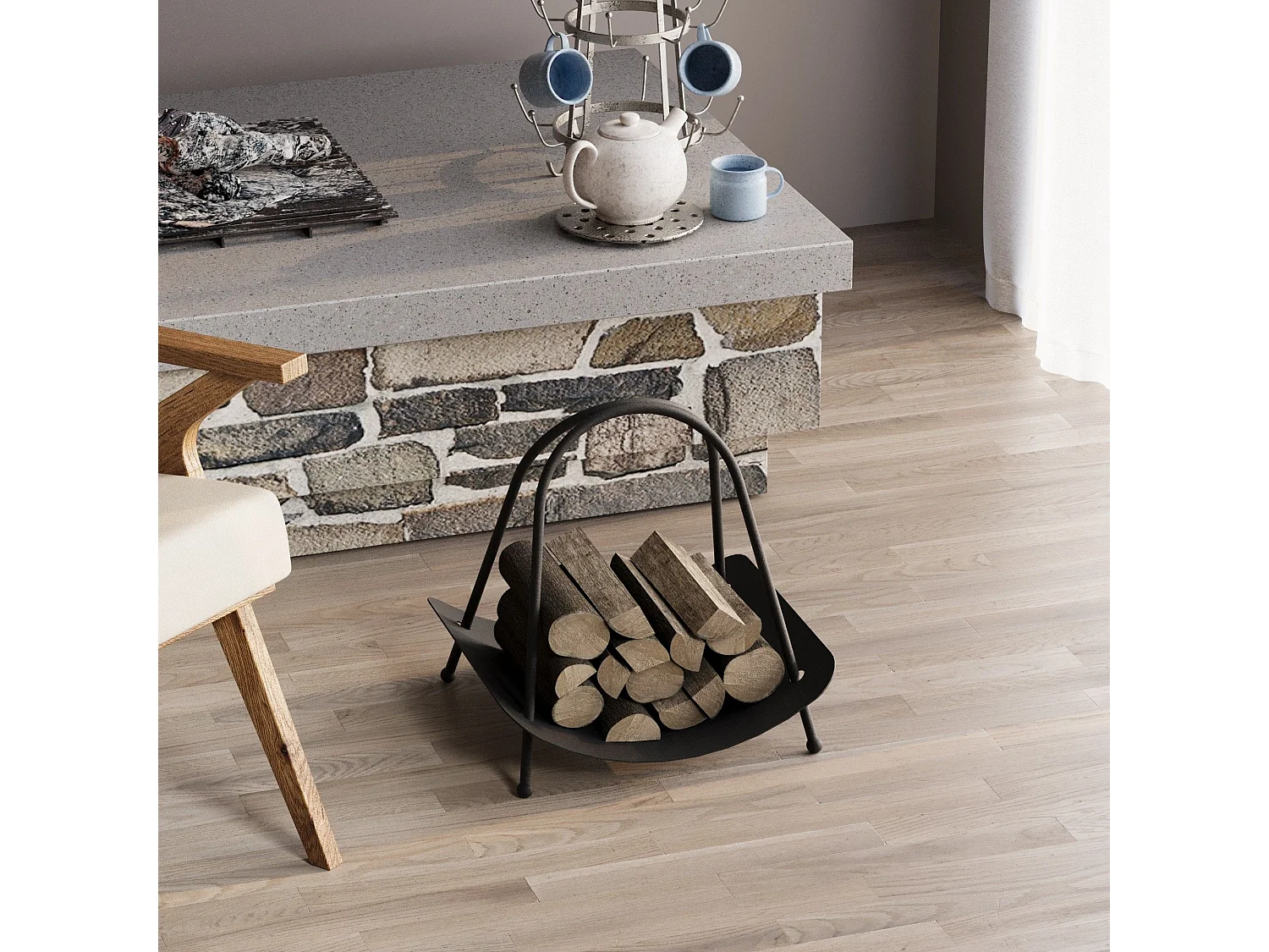 Range buche intérieur Wilcone 42x39cm Métal Noir