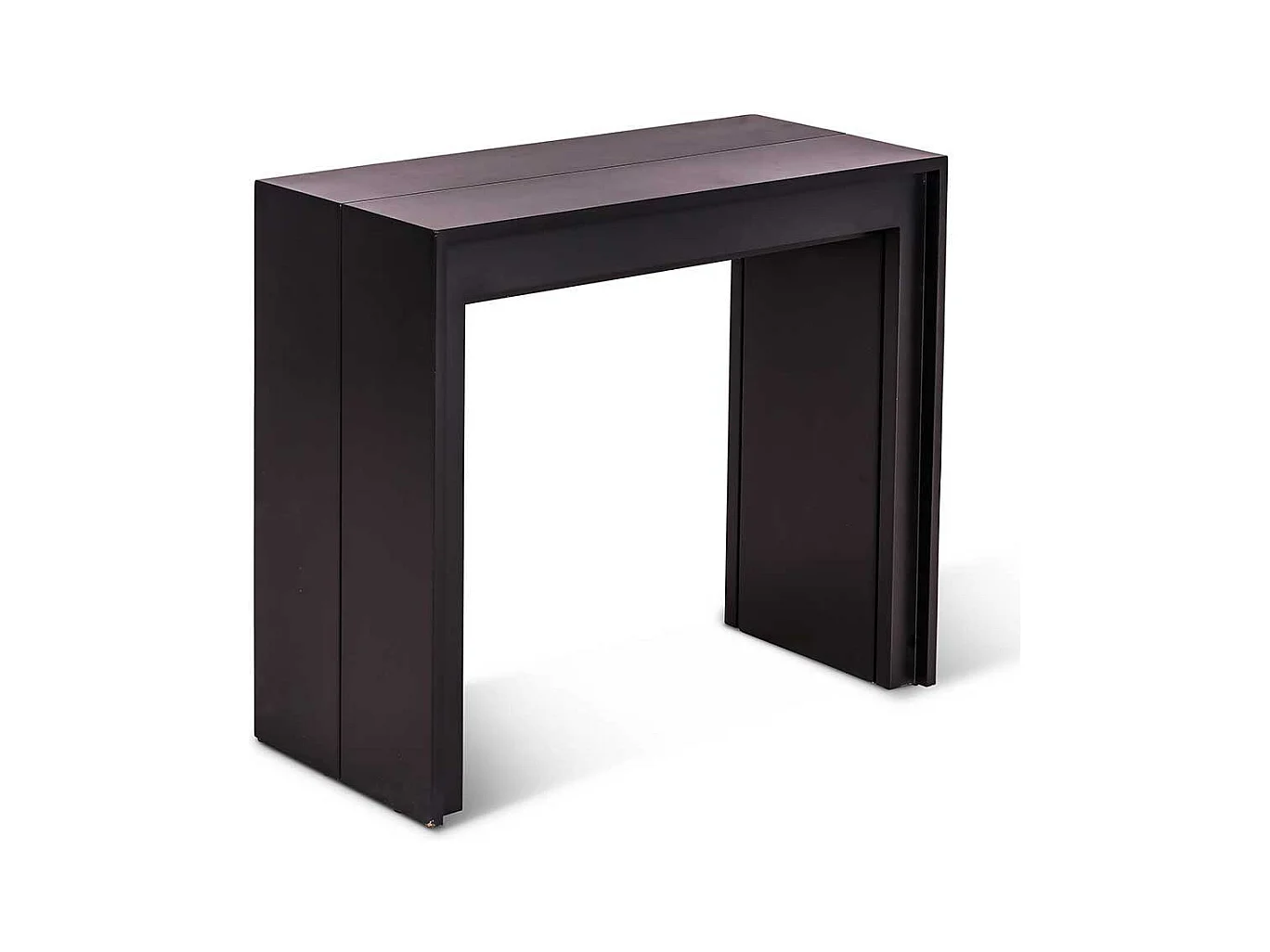 Ausziehbarer Konsolentisch in Schwarz modern